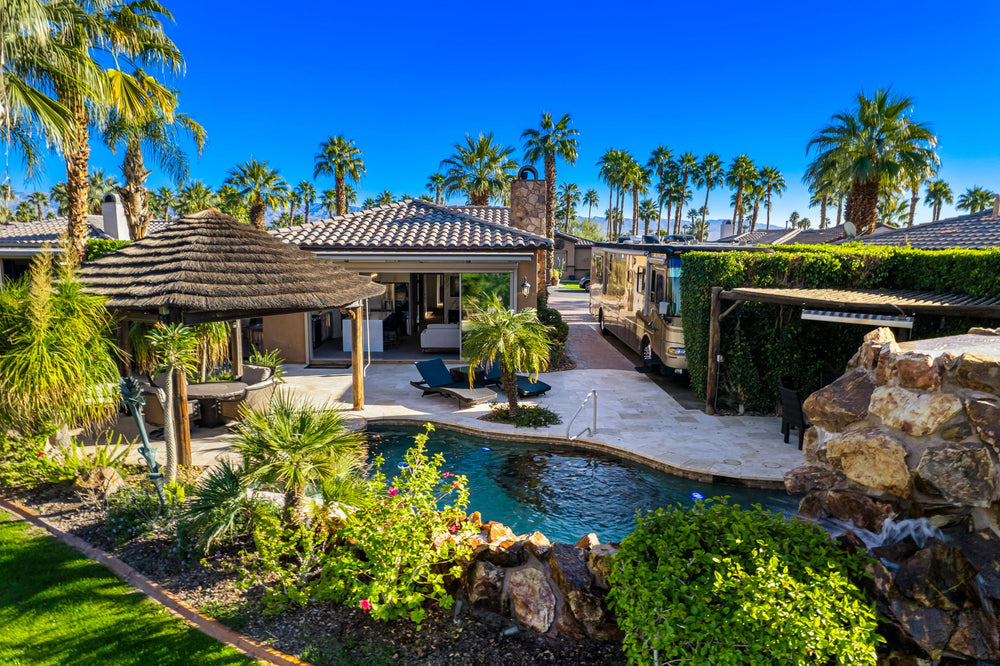 Waterfront motorcoach property at Desert Shores Resort in Indio